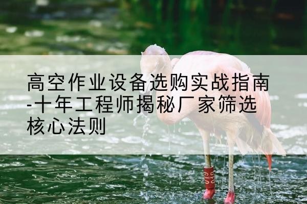 龙湖剪叉式升降机厂家-高空作业设备选购实战指南-十年工程师揭秘厂家筛选核心法则
